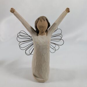 Willow Tree Courage Susan Lordi Demdaco Angel Figurine Wire Wings 5.5"